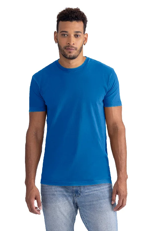 men’s plain short sleeve shirts -Next Level Mens Soft Wash Short Sleeve Crewneck T-Shirt - Royal Blue