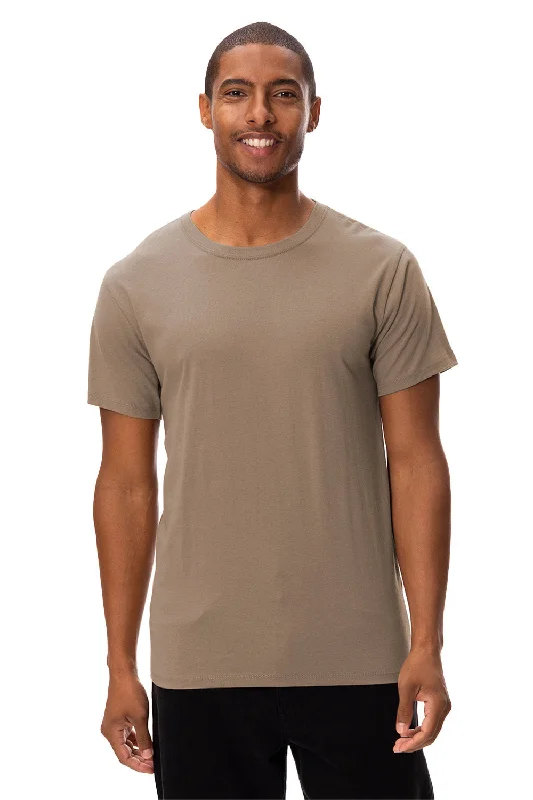 premium short sleeve shirts for men -Threadfast Apparel Mens Ultimate Short Sleeve Crewneck T-Shirt - Nutmeg