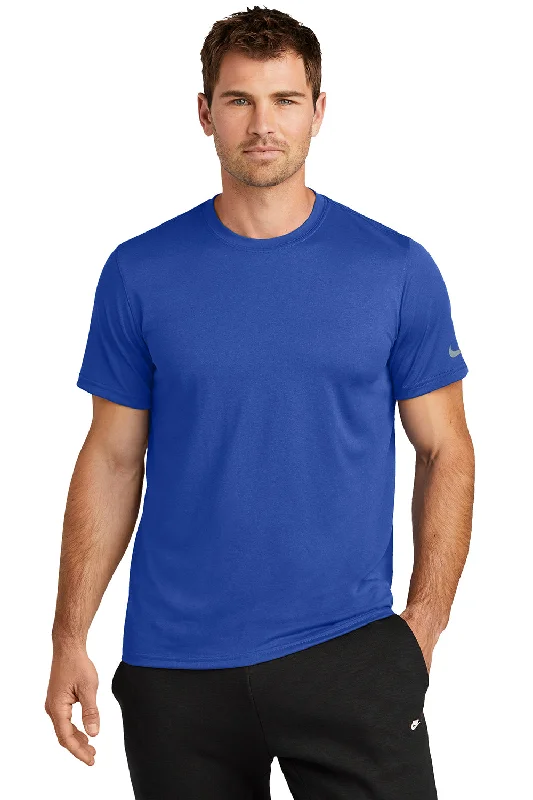 comfortable and stylish short sleeve t-shirts -Nike Mens rLegend Dri-Fit Moisture Wicking Short Sleeve Crewneck T-Shirt - Game Royal Blue