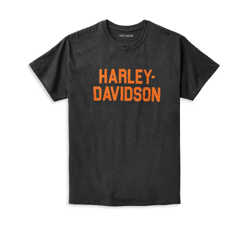 men’s tropical short sleeve t-shirts -Harley-Davidson Men's Foundation Tee, Black - 96366-22VM