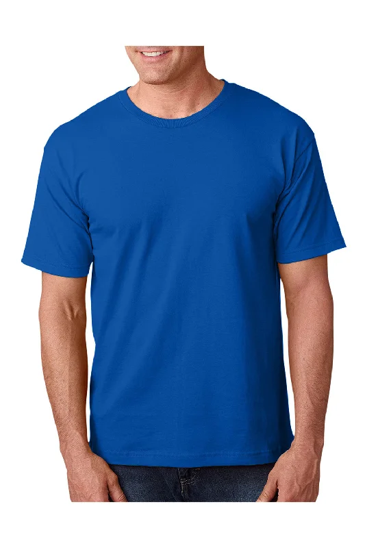 trendy casual short sleeve polo shirts -Bayside Mens USA Made Short Sleeve Crewneck T-Shirt - Royal Blue