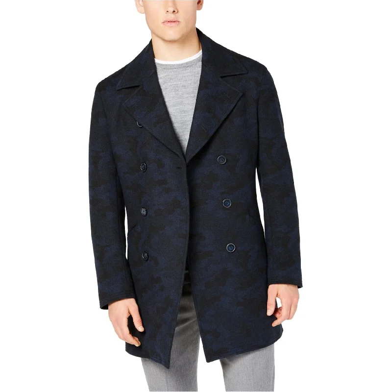 Men's team jackets-Dkny Mens Camouflage Overcoat Dress