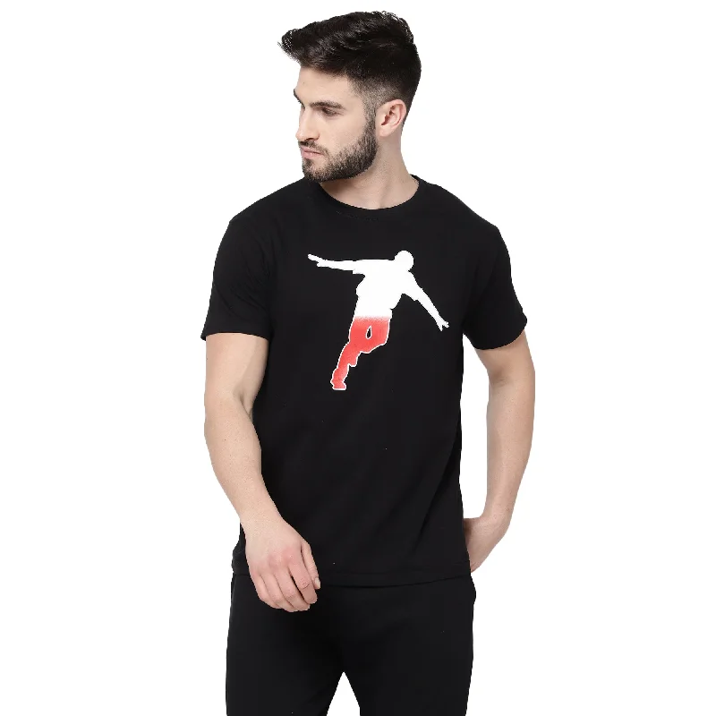 cool summer short sleeve polo shirts for men -djbravo47 Men's Black - Celebration White/Red T-shirt