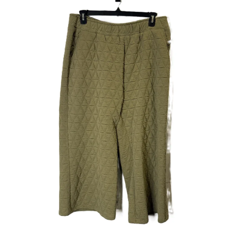 Men's pants with funky patterns-Pants Wide Leg By Clothes Mentor In Green, Size: 3x