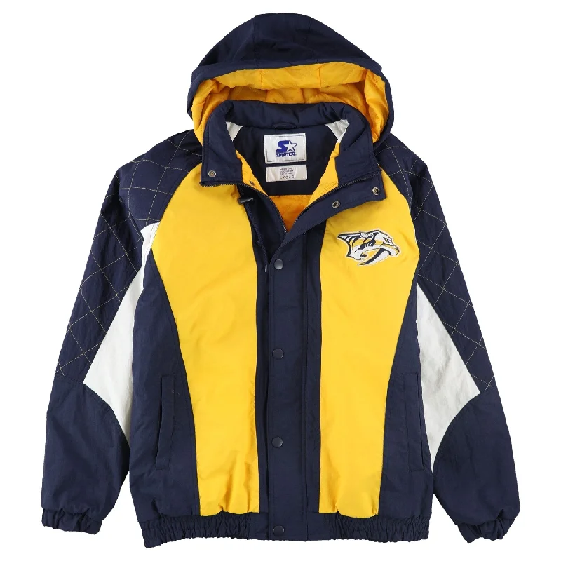 Men's futuristic jackets-STARTER Mens Nashville Predators Jacket, Multicoloured, Large (Regular)