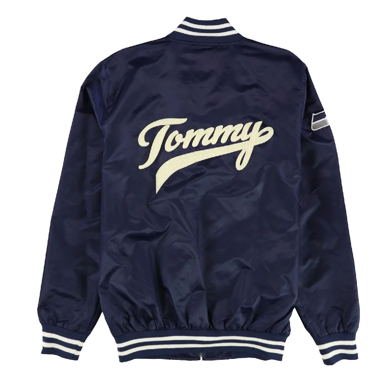 Men's blazer jackets-Tommy Hilfiger Mens Seattle Seahawks Bomber Jacket, Blue, Medium