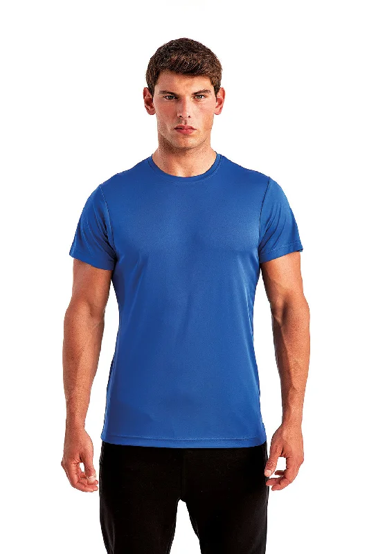 best men’s summer short sleeve t-shirts -TriDri Mens Moisture Wicking Short Sleeve Crewneck T-Shirt - Royal Blue