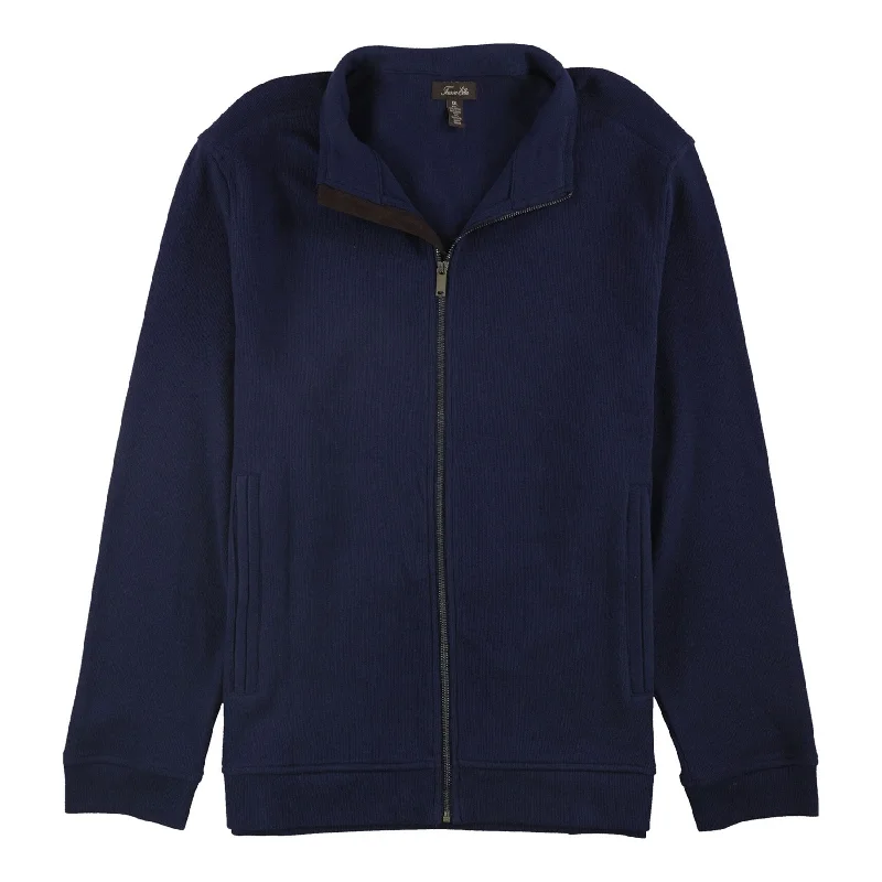 Men's trendy jackets-Tasso Elba Mens Zip-Front Jacket