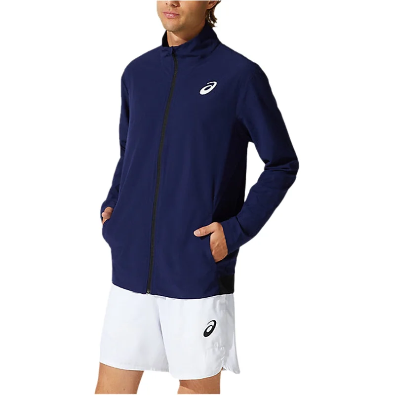 Men's eco-friendly jackets-Asics Mens Match Woven Windbreaker Jacket