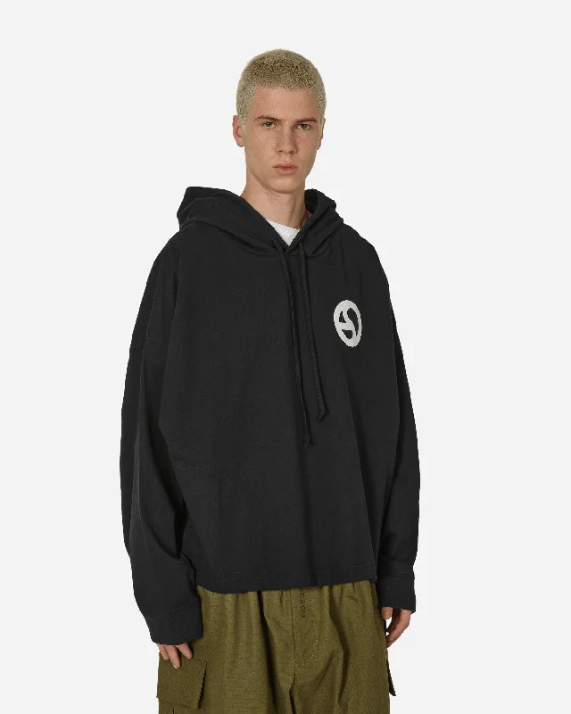 Hoodie with oversized vibe men-Logo Hooded Sweatshirt Black