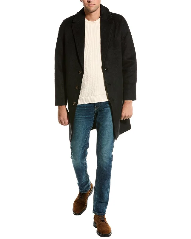 Men's year-round jackets-Bagatelle Wool-Blend Top Coat