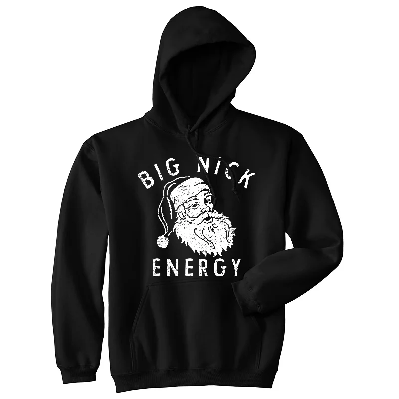 Men’s sporty hoodie-Big Nick Energy Unisex Hoodie Xmas Fat Santa Claus Saint Nicholas Hooded Sweatshirt