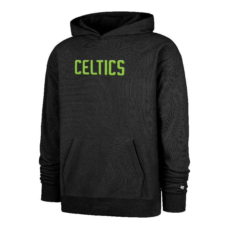 Men’s warm gym hoodie-BOSTON CELTICS CITY EDITION DOUBLE CROSSOVER '47 FOUNDATION HOOD