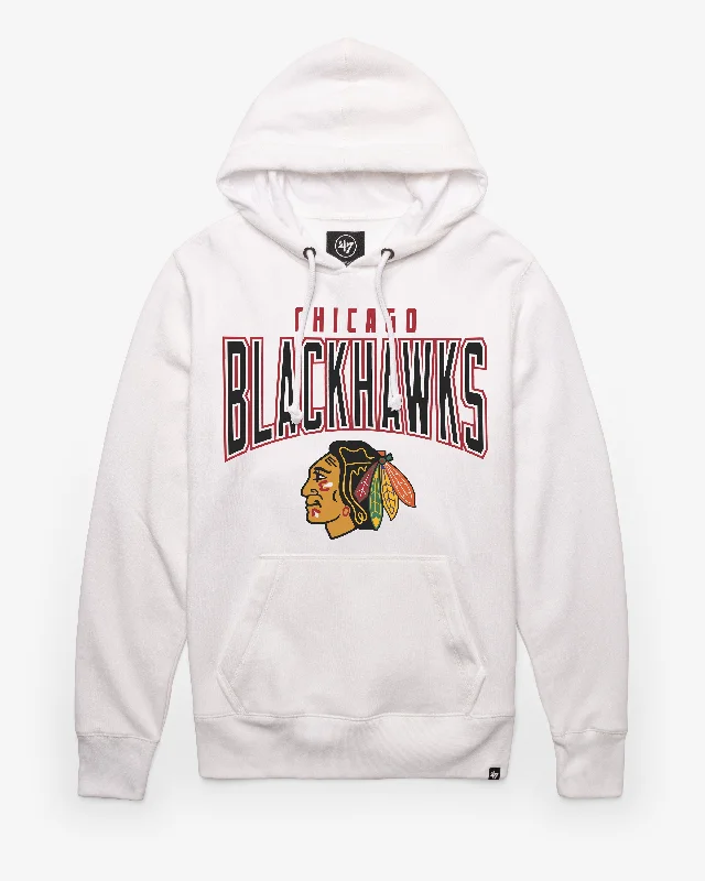 Hoodie with sporty vibe men-CHICAGO BLACKHAWKS TEAM ELEMENTS ARCH '47 HEADLINE HOOD