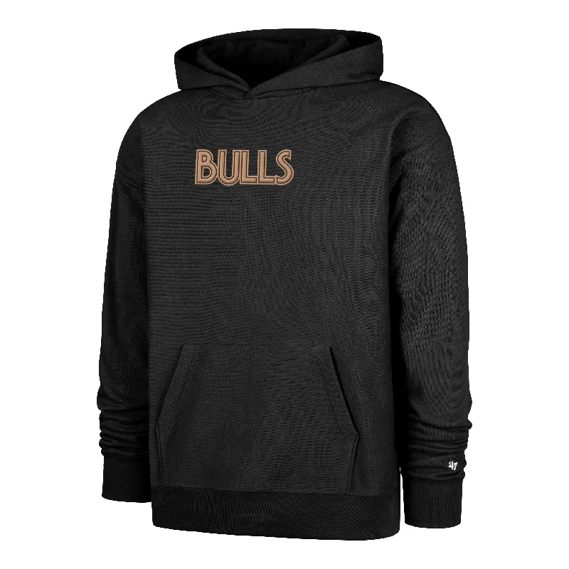 Men’s premium gym hoodie-CHICAGO BULLS CITY EDITION DOUBLE CROSSOVER '47 FOUNDATION HOOD