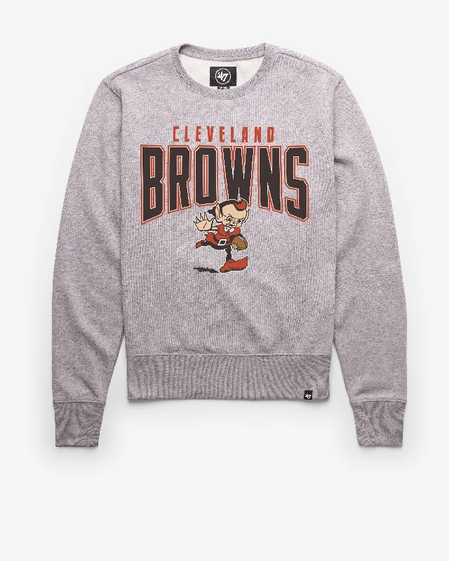 Hoodie with oversized design men-CLEVELAND BROWNS HISTORIC TEAM ELEMENTS ARCH '47 HEADLINE CREW