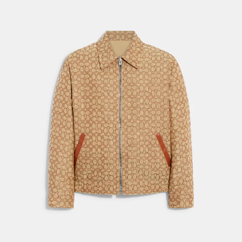 Men's double-breasted jackets-Coach Outlet Heritage Reversible Jacket