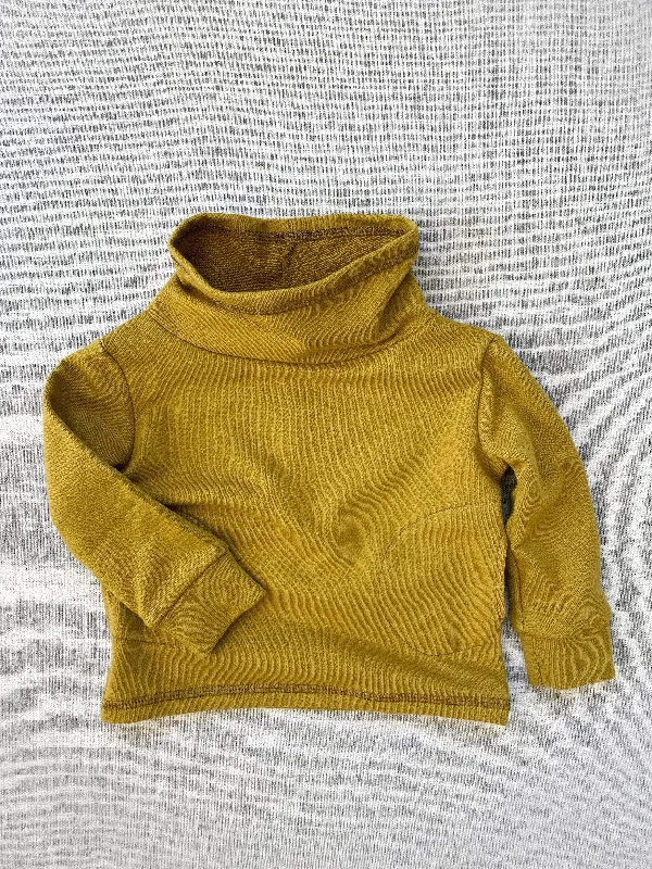 Men’s breathable hoodie-cowl neck organic french terry sweatshirt in chartreuse