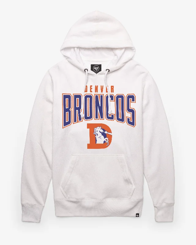 Hoodie for travel days men-DENVER BRONCOS HISTORIC TEAM ELEMENTS ARCH '47  HEADLINE HOOD