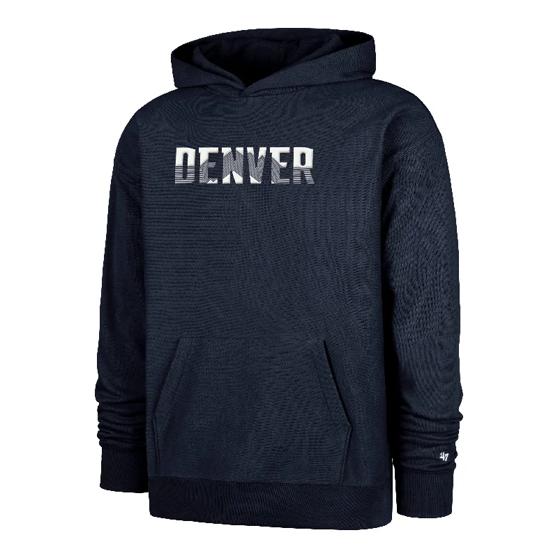 Hoodie for cool vibes men-DENVER NUGGETS CITY EDITION DOUBLE CROSSOVER '47 FOUNDATION HOOD