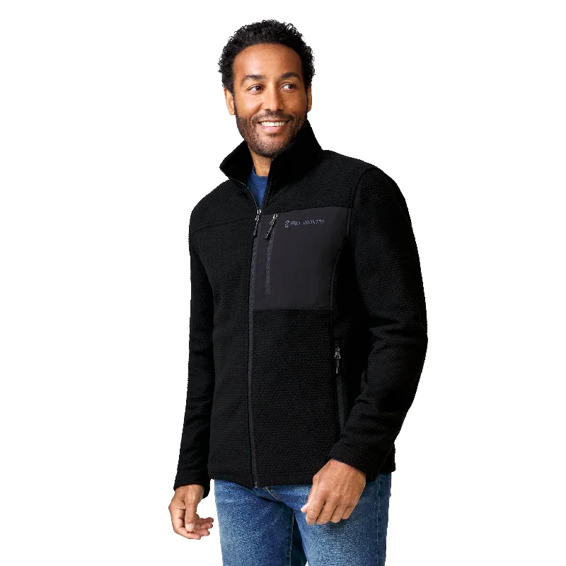 Men's white quilted jackets-Free Country Men's Calabaza II Brick Fleece Jacket