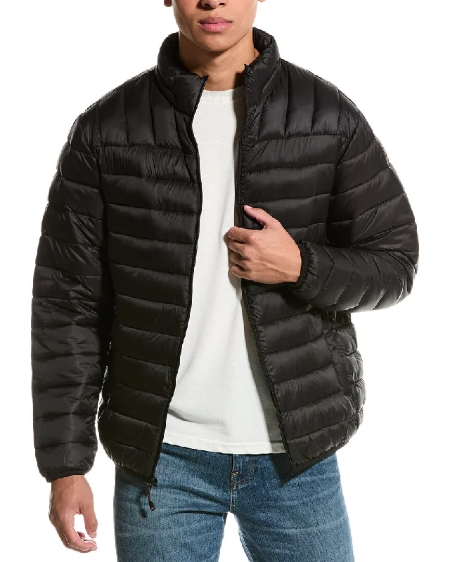 Men's trendy windbreaker jackets-Hawke & Co. Rail Quilted Packable Jacket