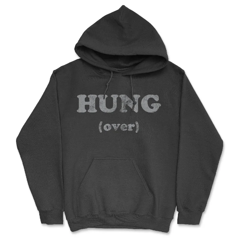 Hoodie for street looks men-Hung Over Unisex Hoodie Funny Adult Humor Drinking Dick Joke Hooded Sweatshirt