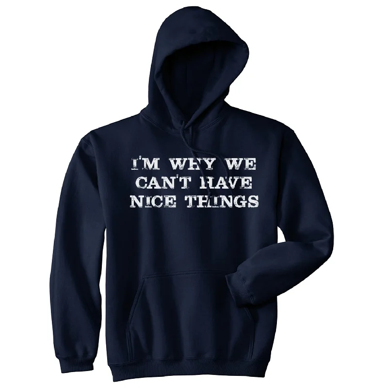 Hoodie for street style men-Im Why We Cant Have Nice Things Funny Mocking Unisex Pull Over Hoodie