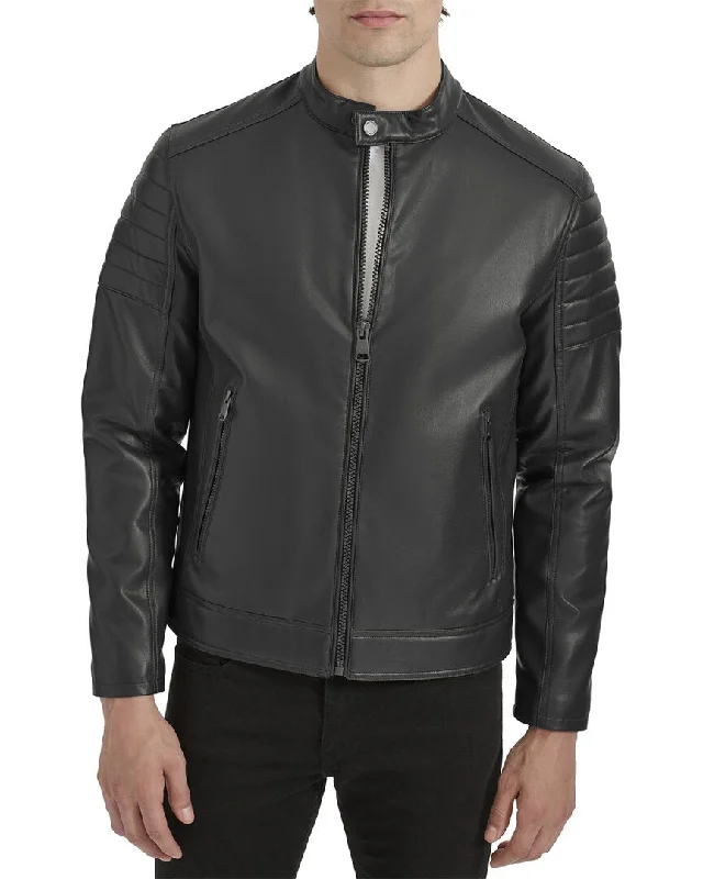 Men's affordable rain jackets-Kenneth Cole Moto Jacket