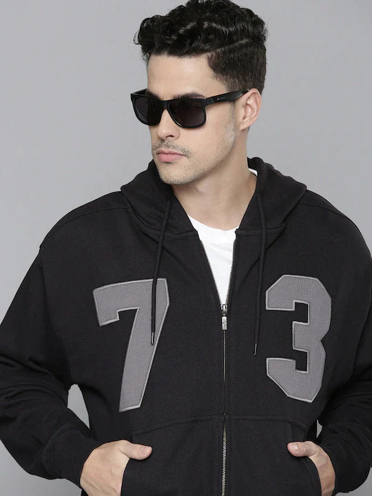 Hoodie for casual trips men-Men's Printed Hooded Sweatshirt