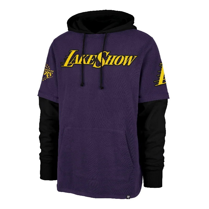 Men’s performance hoodie-LOS ANGELES LAKERS CITY EDITION TRIFECTA '47 SHORTSTOP HOOD