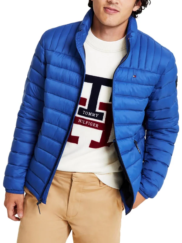 Men's date-night jackets-Mens Insulated Long Sleeve Puffer Jacket