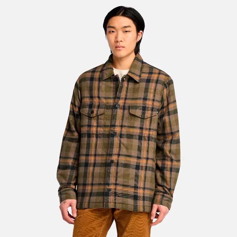 Men's peacoat jackets-Men's Plaid Lined Jacket