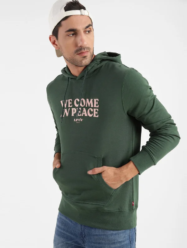 Hoodie for casual Fridays men-Men's Printed Hooded Sweatshirt