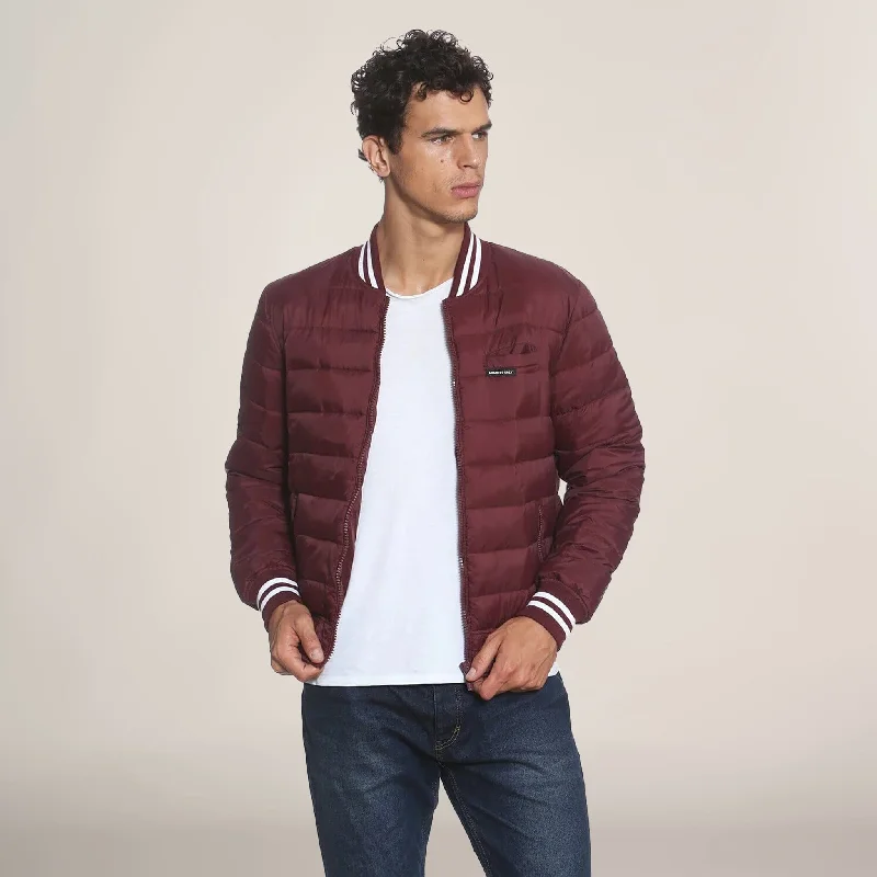 Men's minimalist jackets-Men's Varsity Puffer Jacket