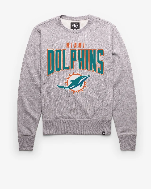 Hoodie with unique stitching men-MIAMI DOLPHINS TEAM ELEMENTS ARCH '47 HEADLINE CREW