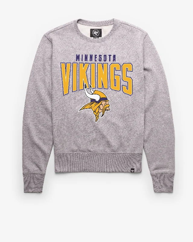 Men’s casual camo hoodie-MINNESOTA VIKINGS TEAM ELEMENTS ARCH '47 HEADLINE CREW