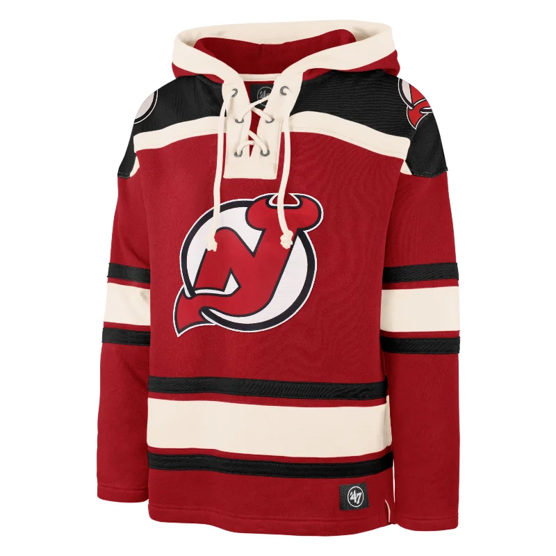 Hoodie for street trends men-NEW JERSEY DEVILS SUPERIOR '47 LACER HOOD