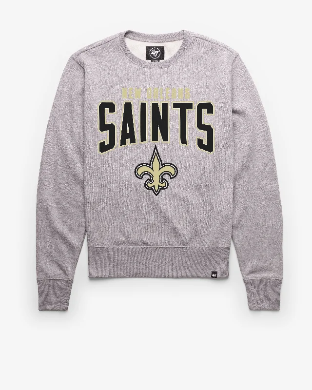 Hoodie with sleek design men-NEW ORLEANS SAINTS TEAM ELEMENTS ARCH '47 HEADLINE CREW