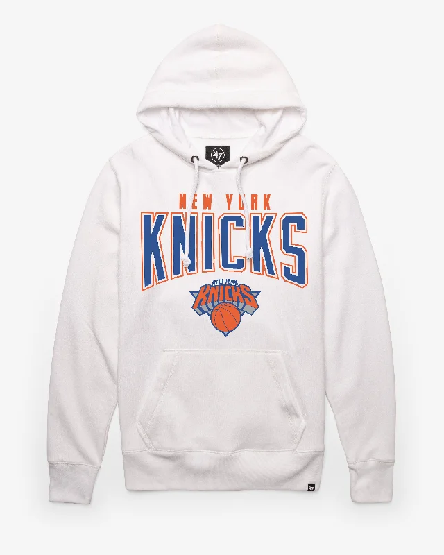 Men’s warm urban hoodie-NEW YORK KNICKS TEAM ELEMENTS ARCH '47 HEADLINE HOOD