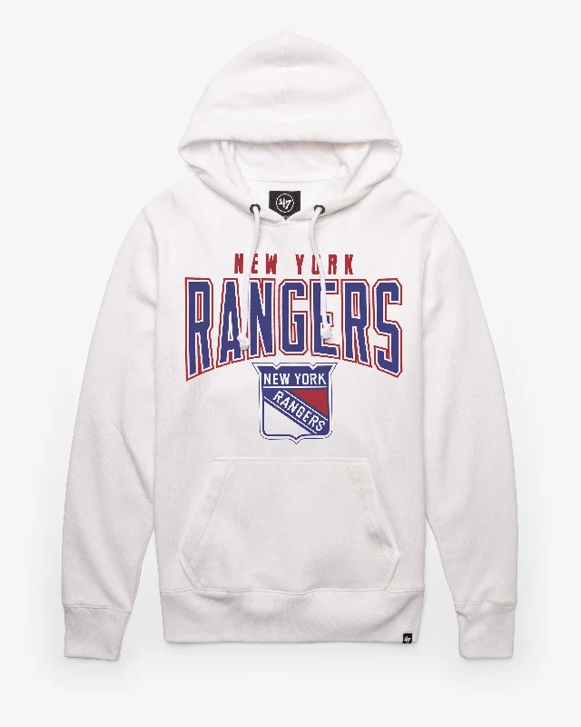 Men’s durable pullover hoodie-NEW YORK RANGERS TEAM ELEMENTS ARCH '47 HEADLINE HOOD