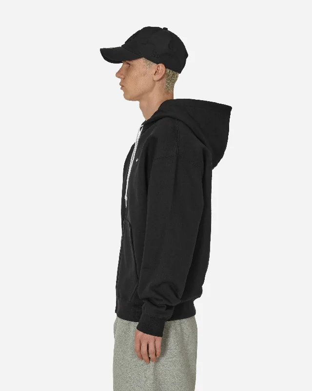 Hoodie with pocket men-Solo Swoosh Full-Zip Hooded Sweatshirt Black