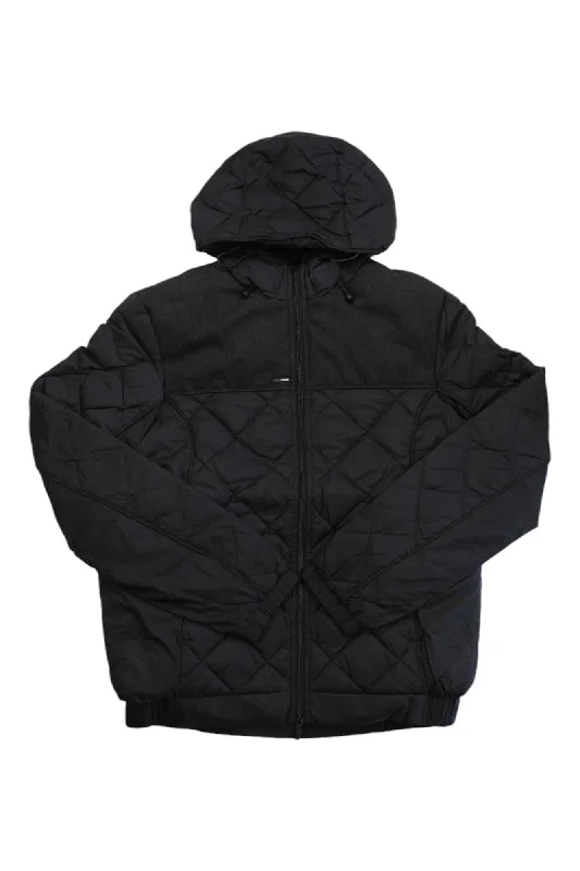 Men's logo jackets-Nobis Men's Elroy Quilted Hooded Jacket