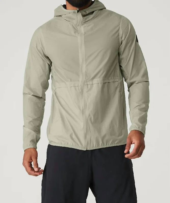 Men's monogrammed jackets-Repeat Running Jacket In Limestone