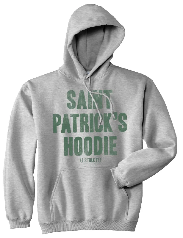 Men’s comfy weekend hoodie-Saint Patricks Day Hoodie Funny I Stole It Lucky Irish Hilarious St SweatShirt