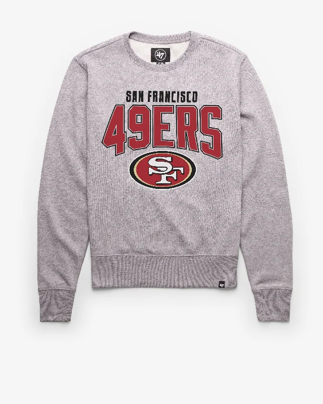 Men’s stylish urban hoodie-SAN FRANCISCO 49ERS TEAM ELEMENTS ARCH '47 HEADLINE CREW