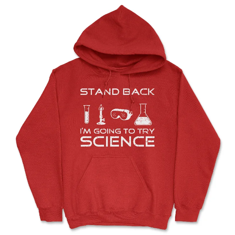 Men’s casual pullover hoodie-Stand Back Science Funny Sweater Cool Humorous Nerdy Shirt for Geeks Hoodie