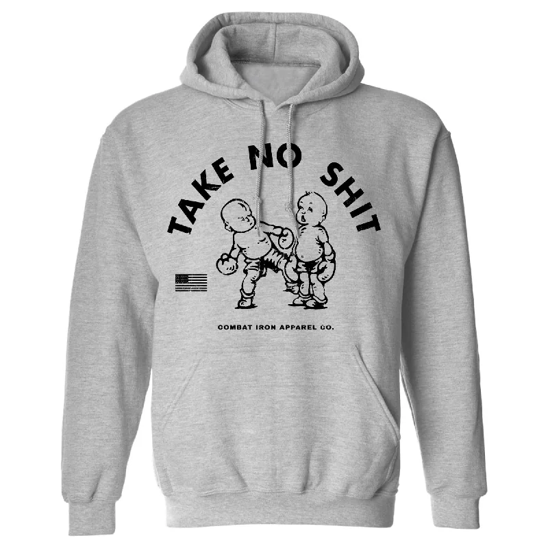 Men’s classic zip hoodie-Take No Shit Men's Fleece Lined Hoodie