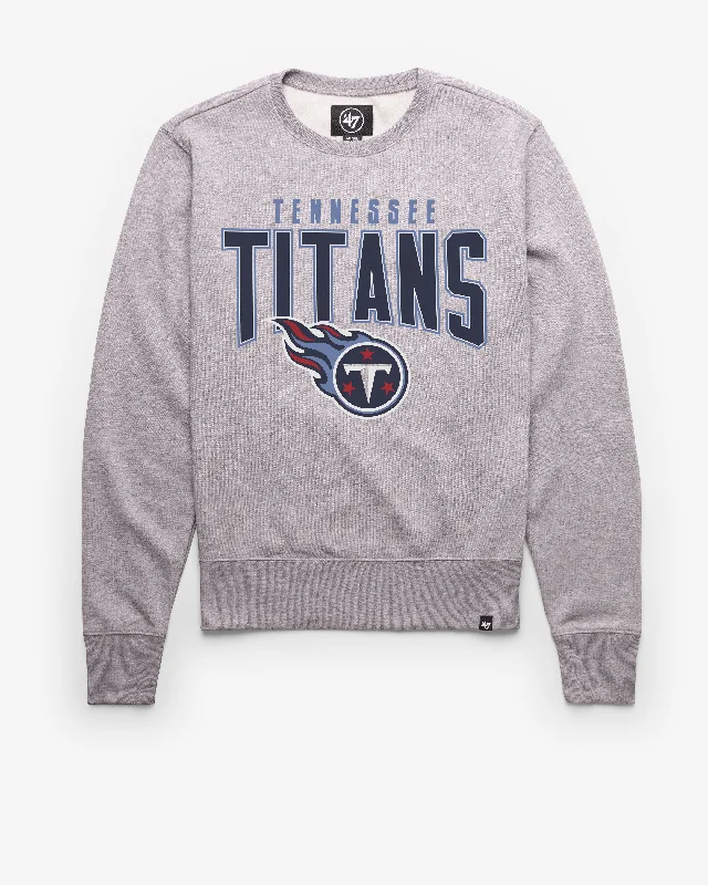 Men’s stylish travel hoodie-TENNESSEE TITANS TEAM ELEMENTS ARCH '47 HEADLINE CREW