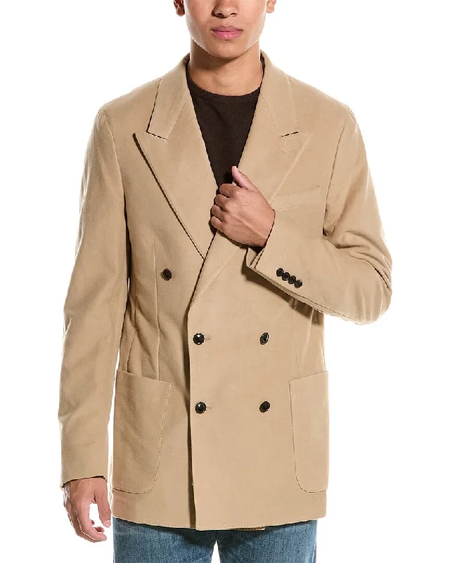 Men's stylish rain jackets-Todd Snyder Moleskin Coat